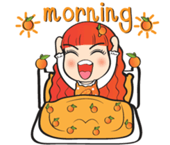 Orange cute girl (Fruit Ver.2) sticker #9593036