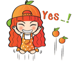 Orange cute girl (Fruit Ver.2) sticker #9593037