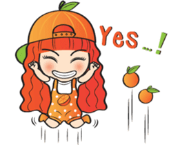 Orange cute girl (Fruit Ver.2) sticker #9593037