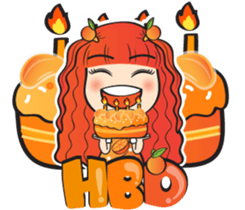 Orange cute girl (Fruit Ver.2) sticker #9593039