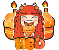 Orange cute girl (Fruit Ver.2) sticker #9593039