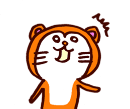 Tanuki-Udon hug and kiss sticker #9594452