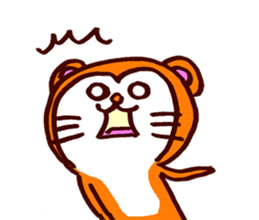 Tanuki-Udon hug and kiss sticker #9594453