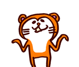 Tanuki-Udon hug and kiss sticker #9594456