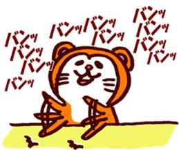 Tanuki-Udon hug and kiss sticker #9594469