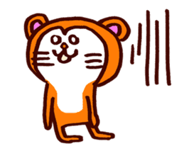 Tanuki-Udon hug and kiss sticker #9594471