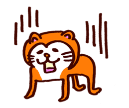 Tanuki-Udon hug and kiss sticker #9594472