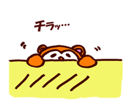 Tanuki-Udon hug and kiss sticker #9594475