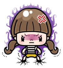 Cute girl with long hair (Chinese) sticker #9596741