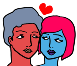 Colorful humans sticker #9598358