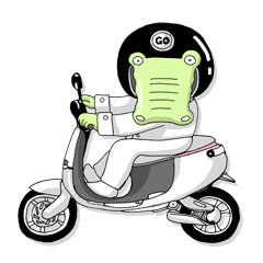 Mr. Croco loves scooter