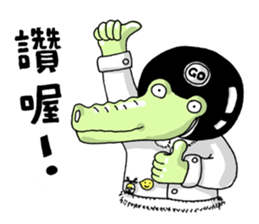 Mr. Croco loves scooter sticker #9598361