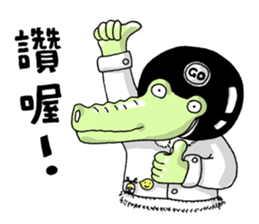 Mr. Croco loves scooter sticker #9598361