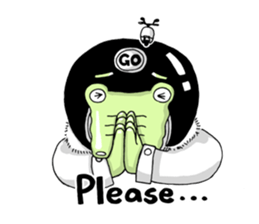 Mr. Croco loves scooter sticker #9598362