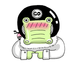 Mr. Croco loves scooter sticker #9598363