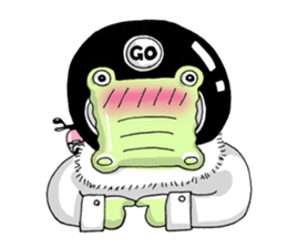 Mr. Croco loves scooter sticker #9598363