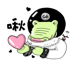 Mr. Croco loves scooter sticker #9598373