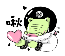 Mr. Croco loves scooter sticker #9598373