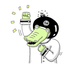 Mr. Croco loves scooter sticker #9598374