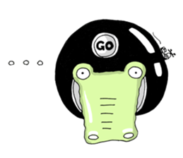 Mr. Croco loves scooter sticker #9598382