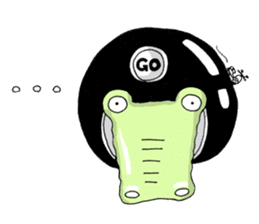 Mr. Croco loves scooter sticker #9598382