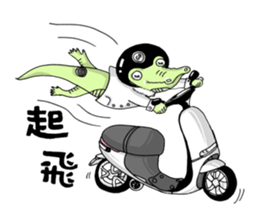 Mr. Croco loves scooter sticker #9598388