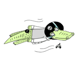 Mr. Croco loves scooter sticker #9598394