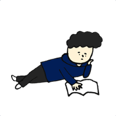 alone boy sticker #9598632