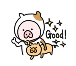 Neko-Buta Pon-chan 2 sticker #9598810