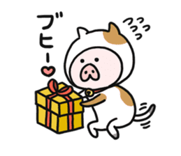 Neko-Buta Pon-chan 2 sticker #9598837
