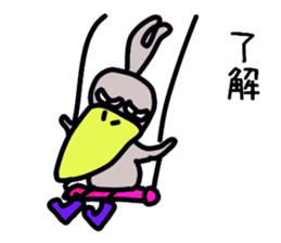 The couple of the bird wearing shose. sticker #9601013