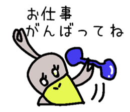 The couple of the bird wearing shose. sticker #9601021