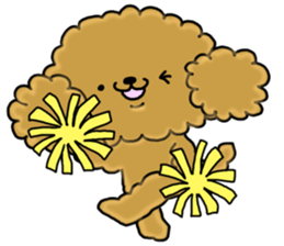 Usable toy poodle sticker #9602603