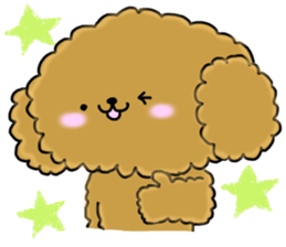 Usable toy poodle sticker #9602607