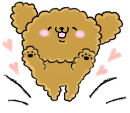 Usable toy poodle sticker #9602609