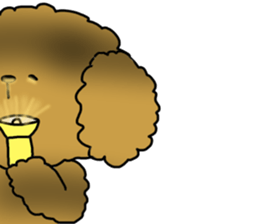 Usable toy poodle sticker #9602612