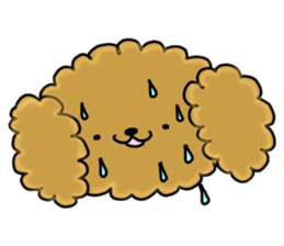 Usable toy poodle sticker #9602617