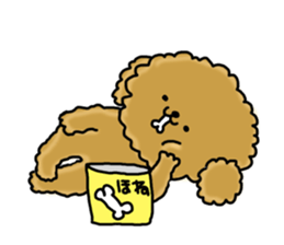 Usable toy poodle sticker #9602620