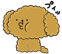 Usable toy poodle sticker #9602621