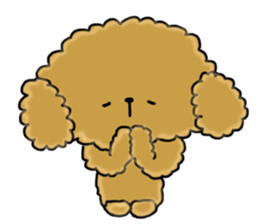 Usable toy poodle sticker #9602622