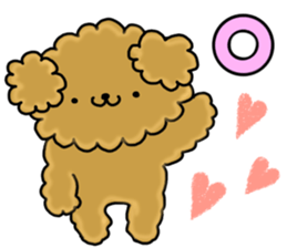 Usable toy poodle sticker #9602624