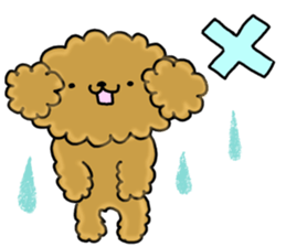Usable toy poodle sticker #9602625