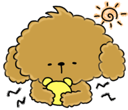 Usable toy poodle sticker #9602630