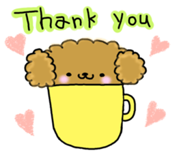 Usable toy poodle sticker #9602634