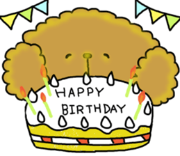 Usable toy poodle sticker #9602639