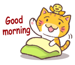 Troubled face cat(English) sticker #9603600