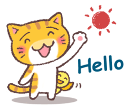 Troubled face cat(English) sticker #9603601