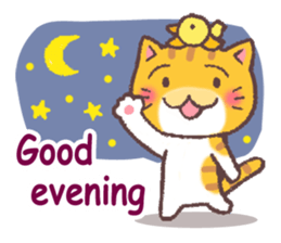 Troubled face cat(English) sticker #9603602