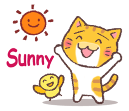 Troubled face cat(English) sticker #9603604