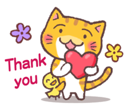 Troubled face cat(English) sticker #9603607